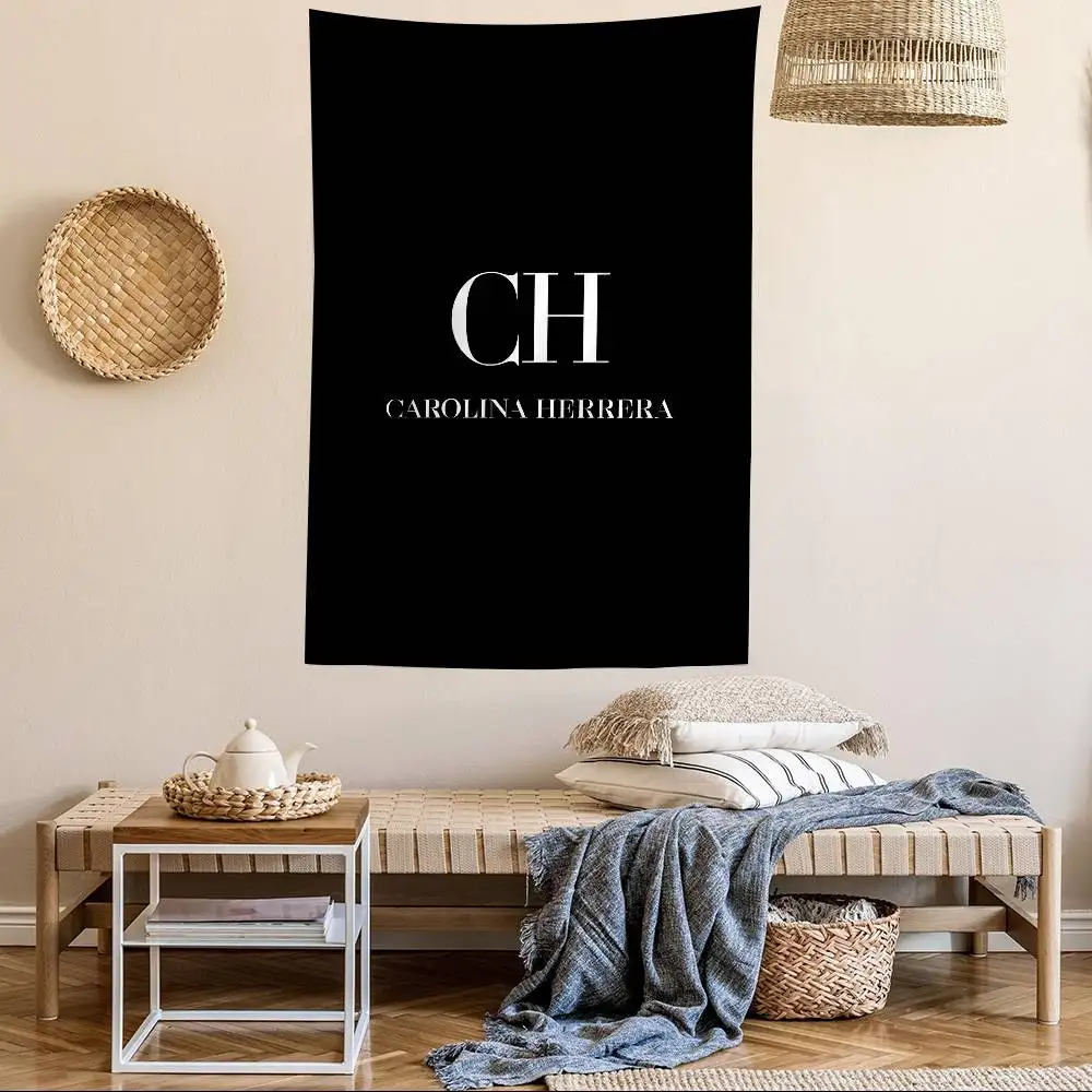 Tapeçaria Colorida C-CarolinaS Fashion H-HerreraS para Pendurar na Parede, Tapetes de Parede com Flores Hippie, Decoração de Dormitório, Arte de Parede