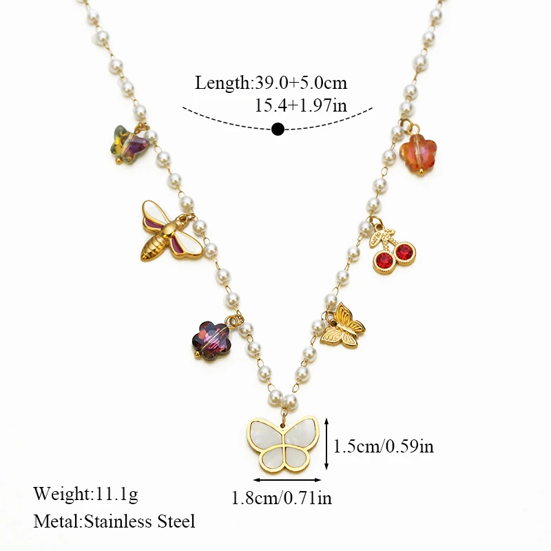 EILIECK 316L Edelstahl Tulpenblüten-Anhänger Halskette für Damen 18K PVD-beschichtet Wasserdicht Modische Halskette Schmuck Geschenk – Detail 16
