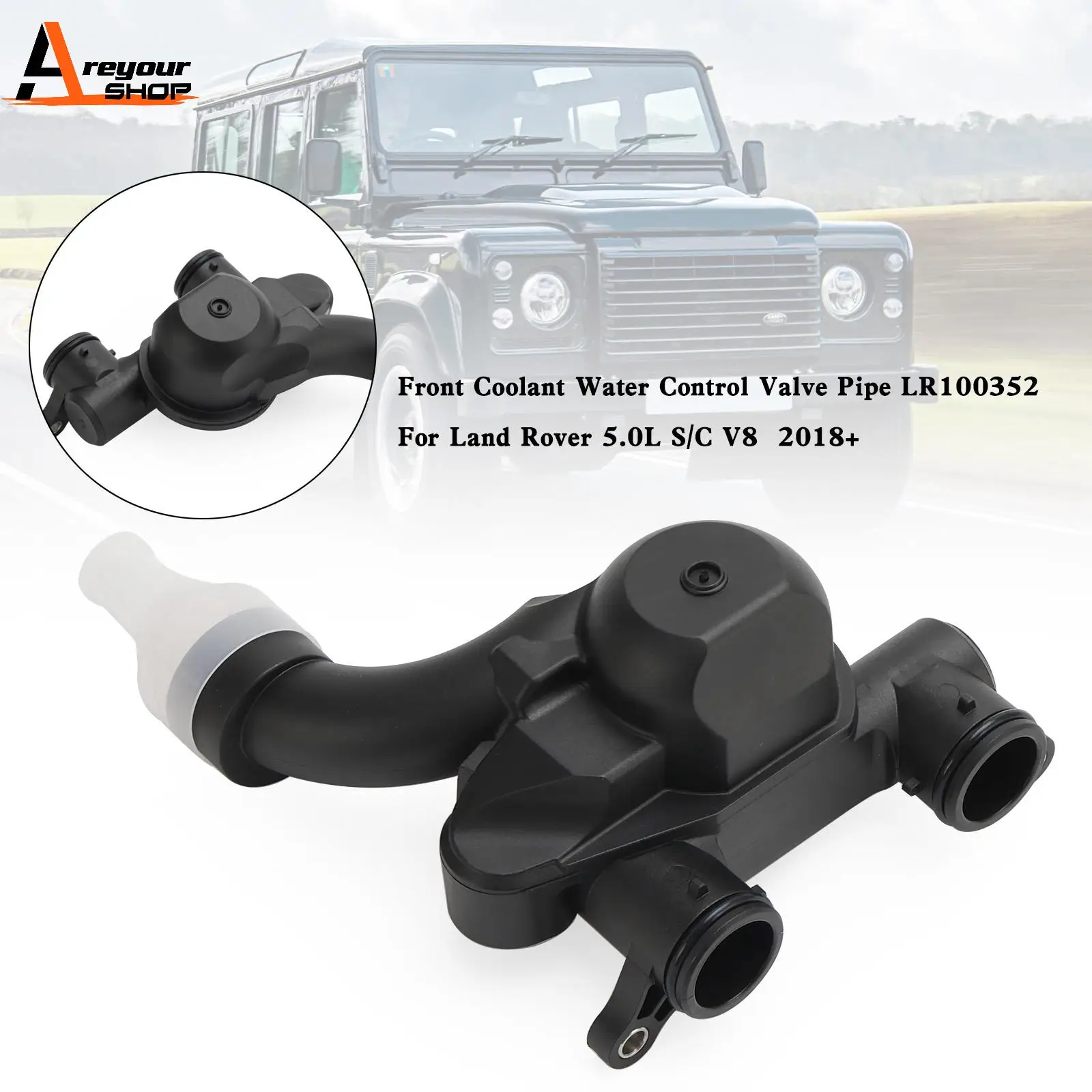 Areyourshop Front Coolant Water Control Valve Pipe LR100352 For Land Rover 5.0L S/C V8 18+