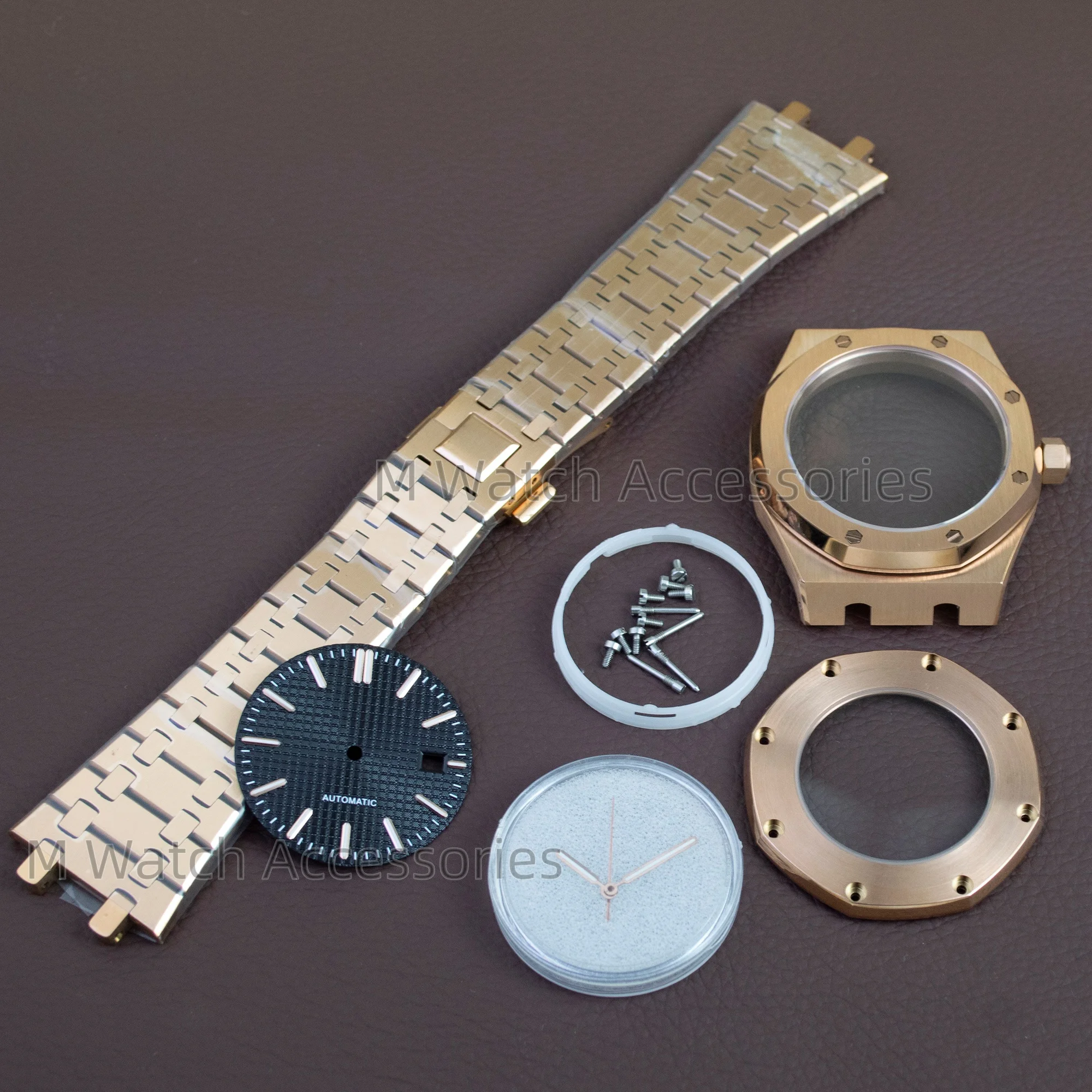 

41mm NH35 Watch Case 31.8mm Dial Sapphire Glass Waterproof for NH35 NH36 Movement for Royal Oak Men Case Stainless Steel Strap