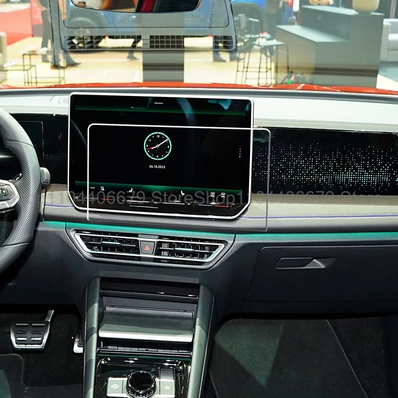 طبقة رقيقة واقية من الزجاج المقسى لشركة فولكس فاجن تيجوان 3 2024 2025 12.9 بوصة أو 15 بوصة نظام تحديد المواقع والملاحة شاشة LCD ملحقات مضادة للخدش #5