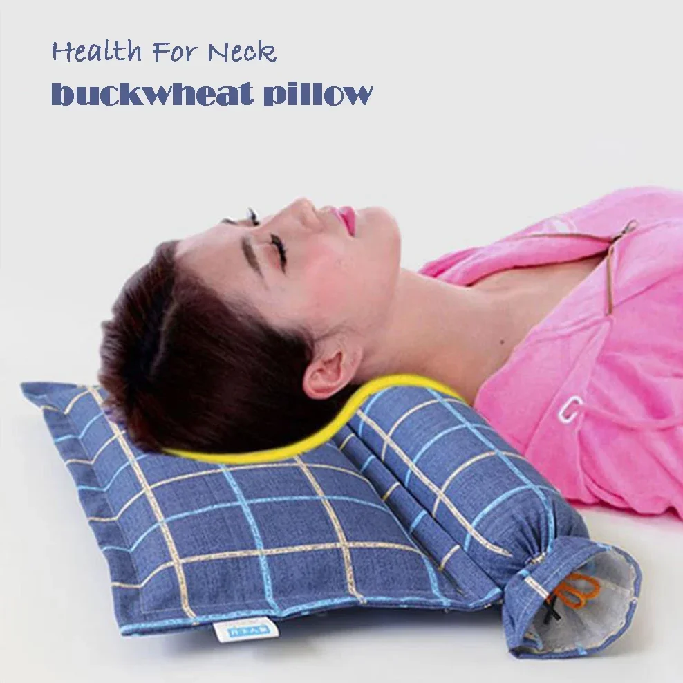 Buckwheat Cervical Pillow Wormwood Physiotherapy Pillow Coarse Cloth Removable Cervical Traction Pillow Home Healthy Neck