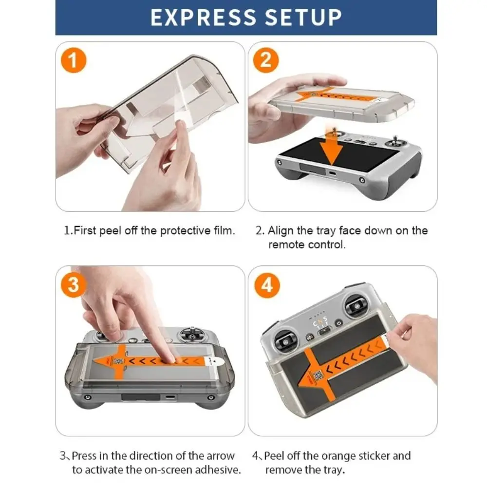 3 قطعة 9H مستودع خالي من الغبار فيلم المقسى ل DJI RC/RC2 أجزاء واقي للشاشة ل DJI Mini 4 5 Pro/NEO/Mavic 4 Pro أفلام زجاجية