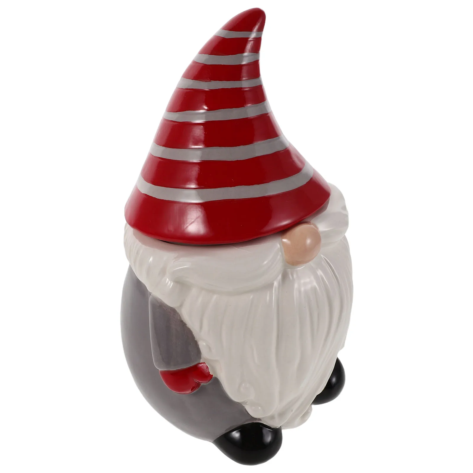 

Holiday Ceramic Candy Jar with Lid Christmas Themed Storage Container for Treats Sweets Festive Home Decor Accessory