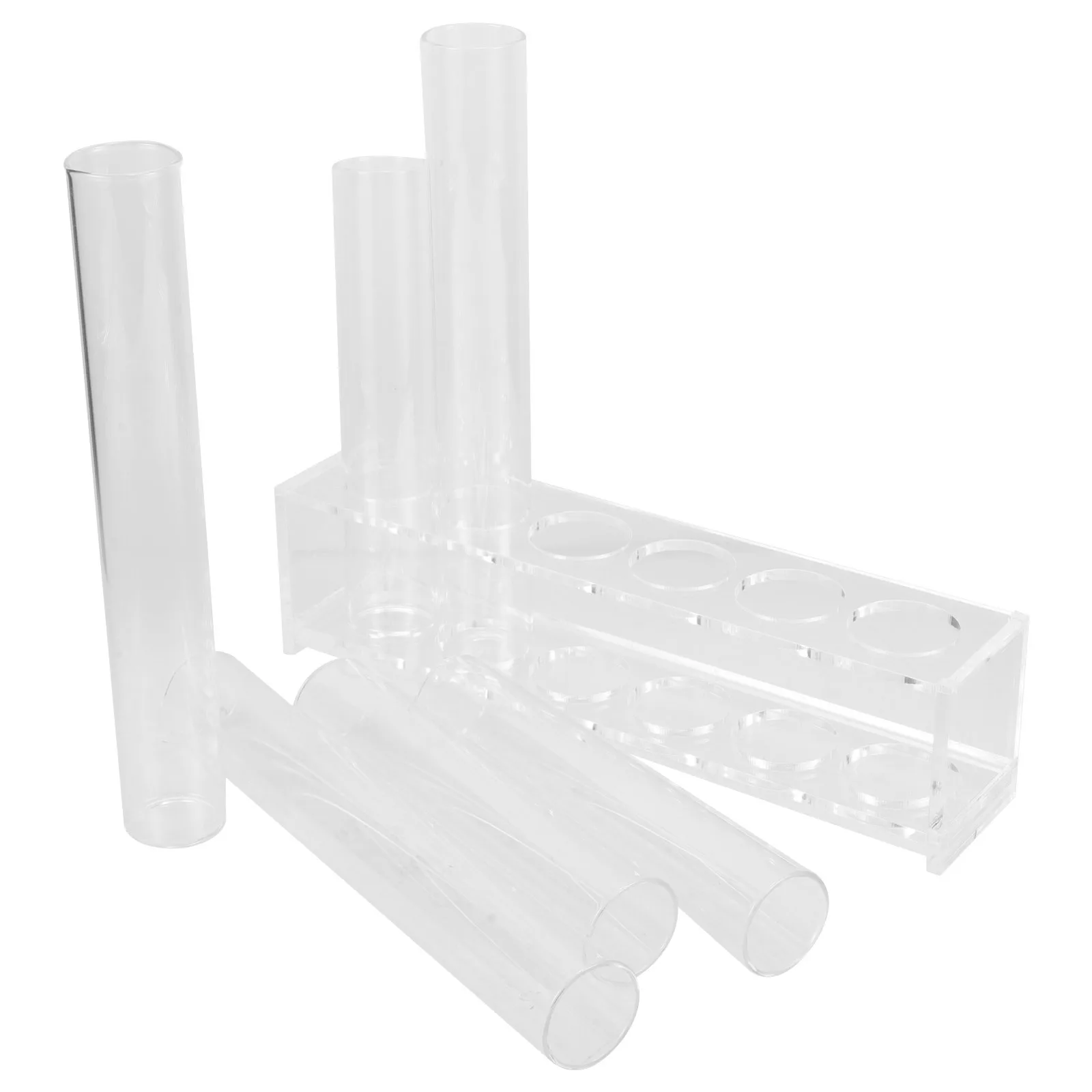 

1Set Glass Test Tube Vase Clear Propagation Tubes Small Terrarium Plants Desk Planter Home Office Decor Propagation Stations