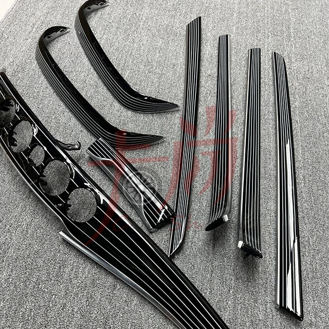 Maybach s w222 piano black interior panel, central control peach wood grain interior 6 12 18-piece set, interior modific