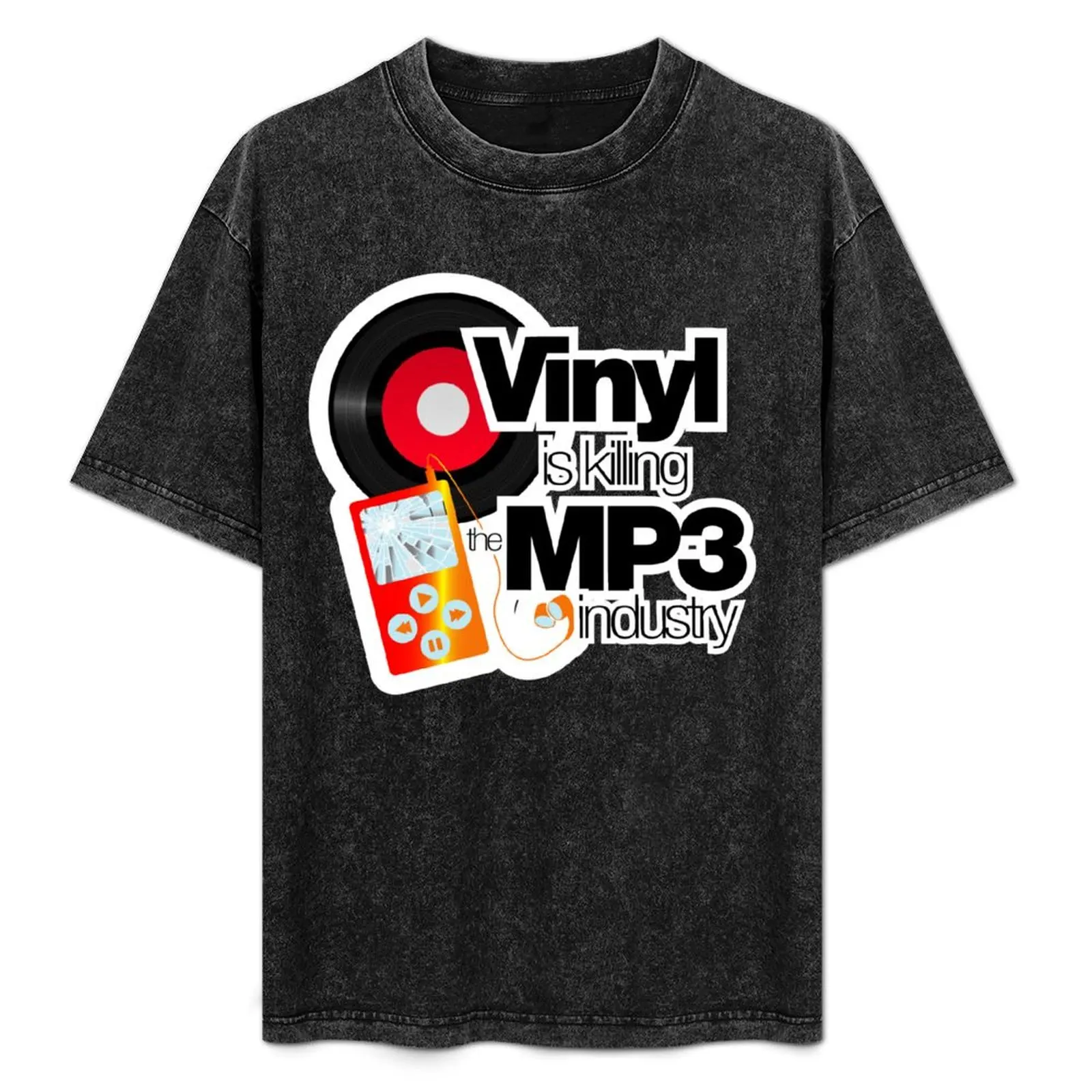 

Vinyl is killing the MP3 industry T-Shirt clothes new edition anime shirts men