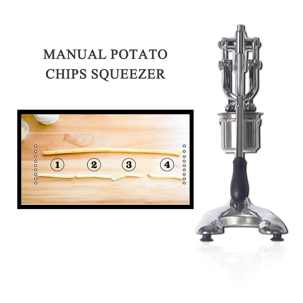 30cm Super Long French Fries Maker Manual Dough Press Stainless Steel Potato Noodle Chips Maker Machine Special Extruder Tool