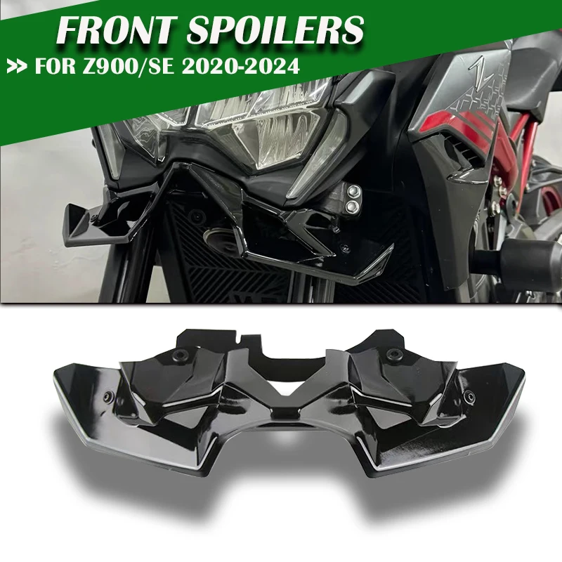 

Bright Black Motorcycle Z900 Naked Front Spoiler Winglet Aerodynamic Wing Kit Spoiler For Kawasaki Z900 SE 2020 2021 2022 2023