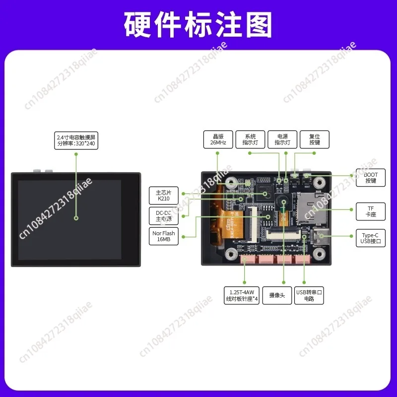 K210 Visual Recognition Module AI Camera Image Face Detection CanMv Sensor Python Development Board