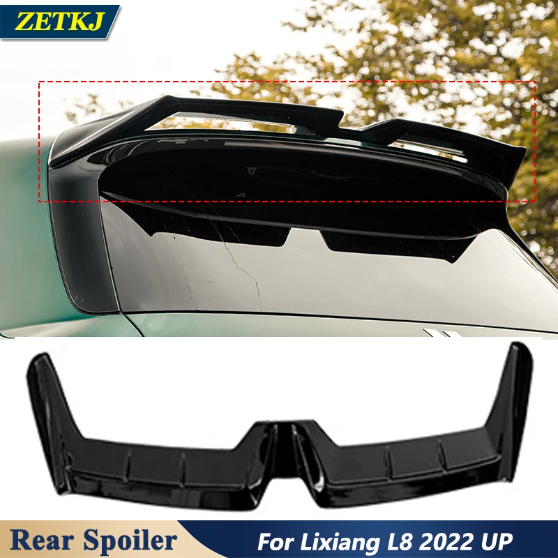 ABS Material Black Carbon Color Rear Spoiler Trunk Wing For Lixiang L8 2022 Up