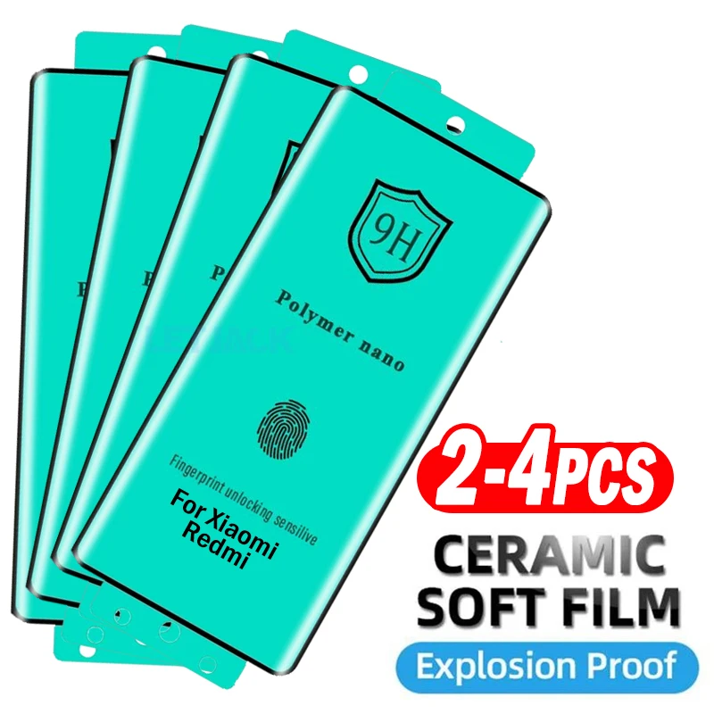 

2-4Piece Full Curved Ceramic Soft Film for Xiaomi Redmi Note 14 13 Pro Plus Screen Protector for Xiaomi Poco X7 Protective Film