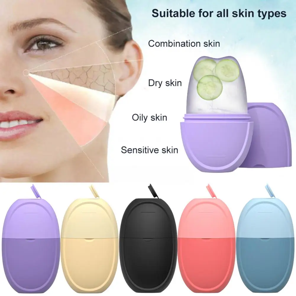 Ice Massager Practical Skin Care Face Cleansing Ice Roller Cube Tray Promotes Circulation Ice Face Roller Home Supply