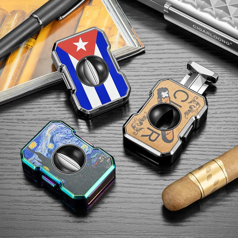 

Ножницы для сигар с двумя лезвиями и V-образным вырезом — точность Sh^^arp, креативный дизайн и портативность