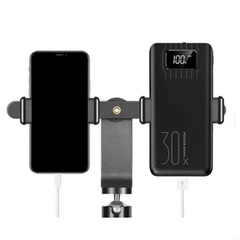 Phone And Tablet Clamp With Double Slot 360 Degree Rotation For Multiple Screen Work And Educational Purposes