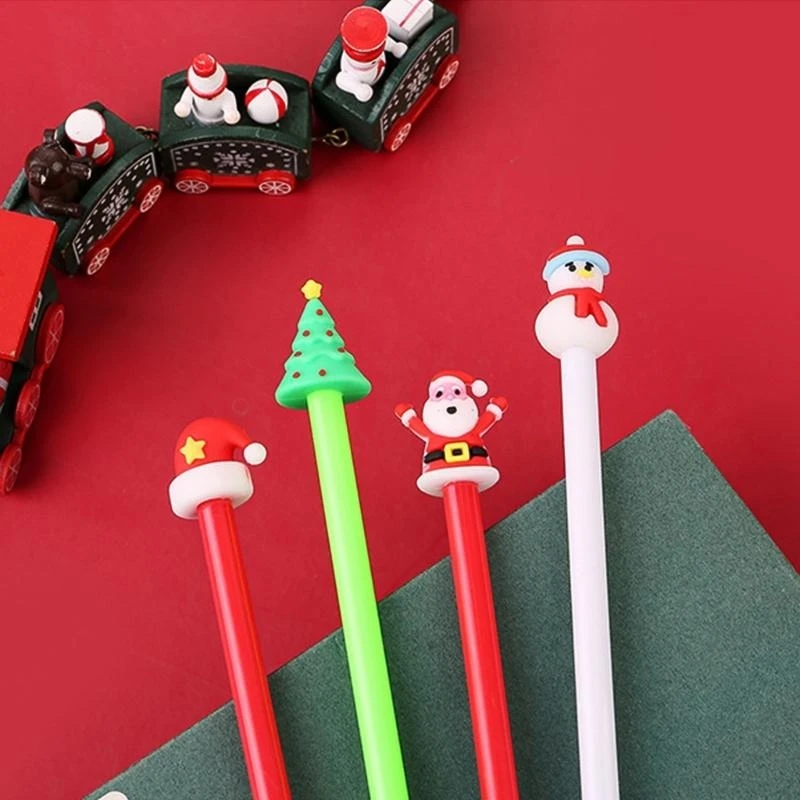  4Pcs Christmas Cartoon Gel Pen School Stationery Supplies for Women Student Writing Noting Journaling