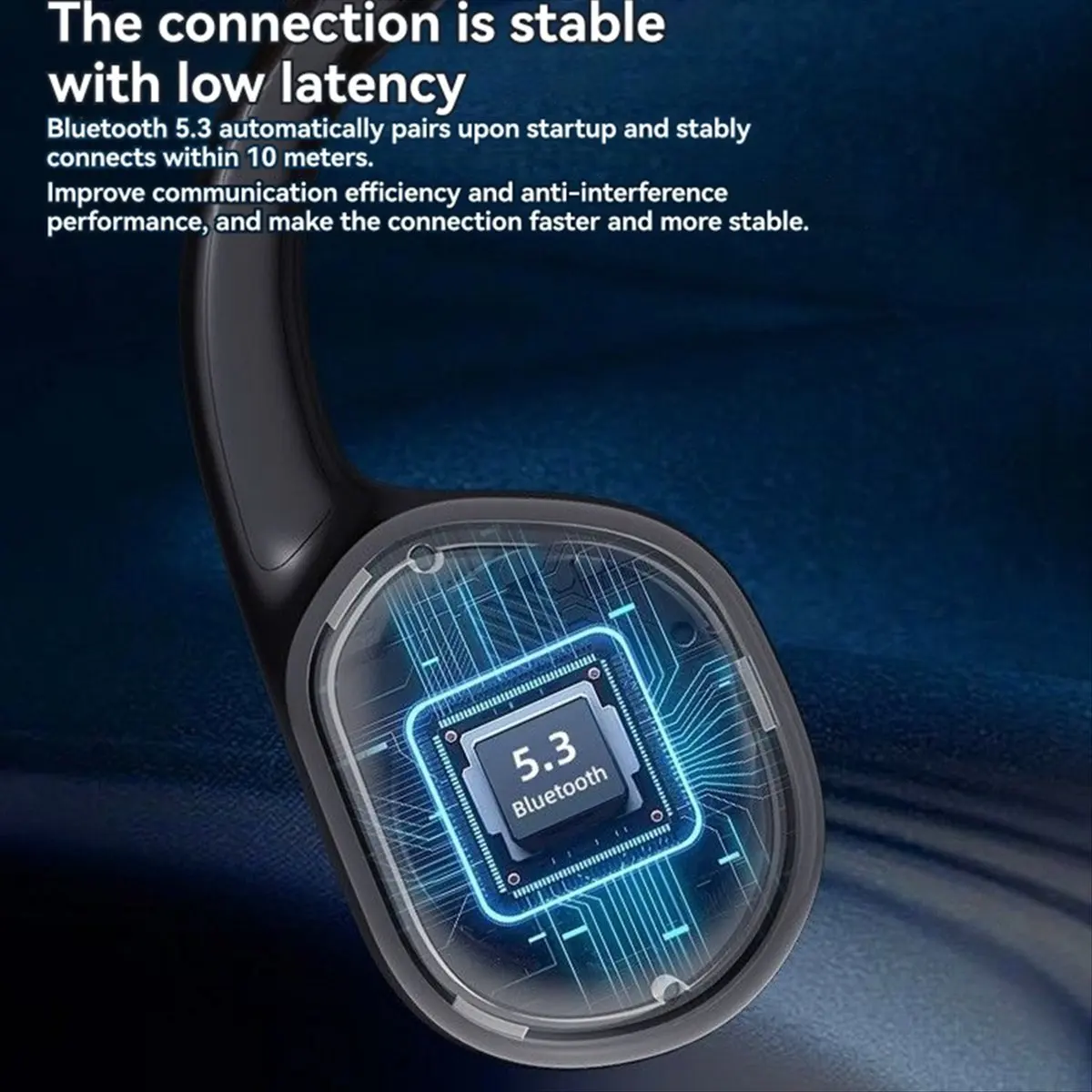 Rtyuyu Bone Conduction Wireless Bluetooth Earphones for Sports and Running Earhook Style No Pain When Worn for A Long Time