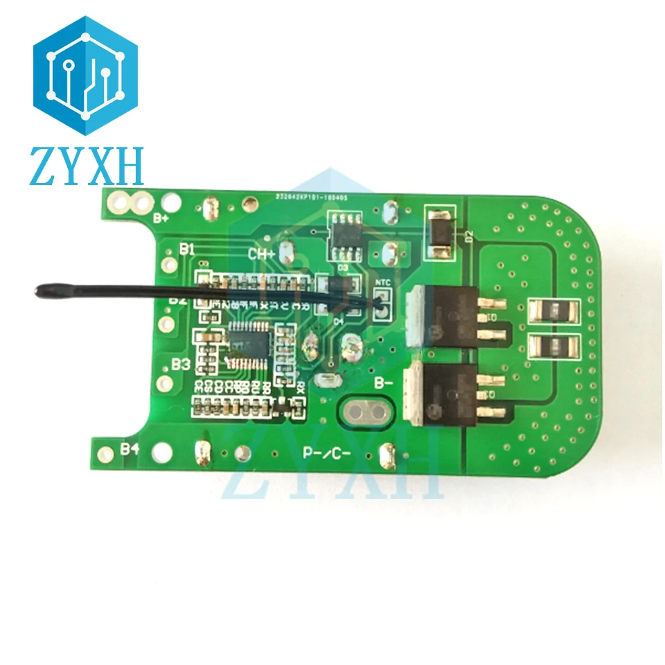 BMS 5S 20A 18V 21V akumulator litowo-jonowy do ładowania z temperatura NTC złącze DC do elektronarzędzia/e-bike