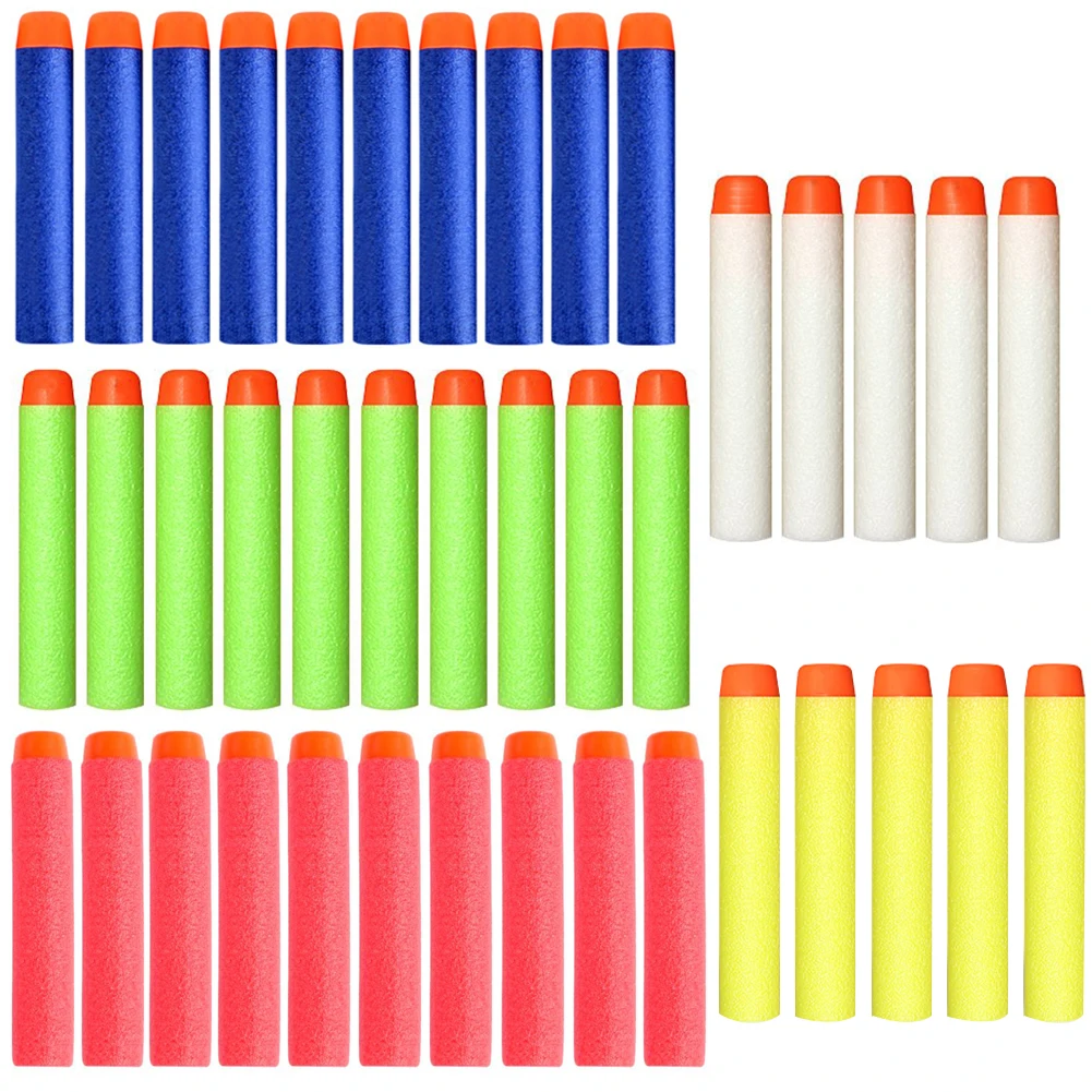 

100 шт., мягкие сменные пули для пистолета, дартс, пули для заправки, дартс с круглой головкой, бластеры для игрушечных пистолетов, детский рождественский подарок