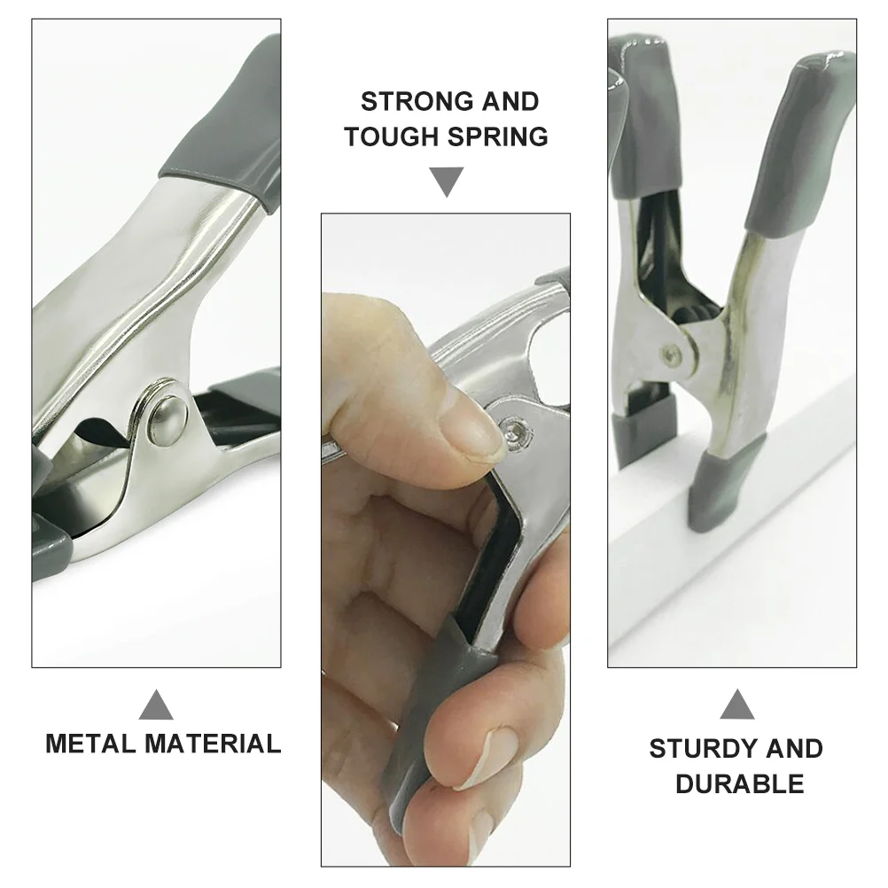 6pcs Background Cloth Clip Set Thick Spring 3mm Sturdy Clamping Soft Pad No Slip for Backdrops Photo Frame