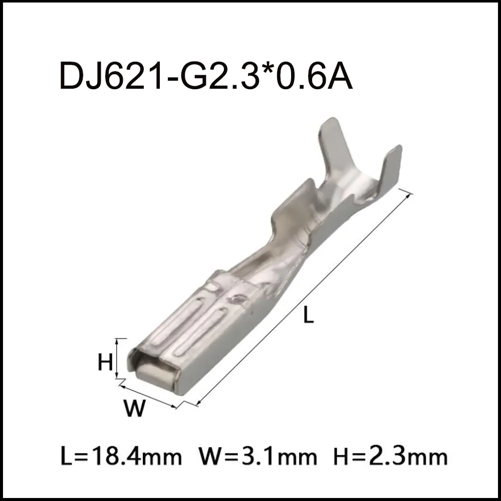 2000PCS DJ621-G2.3*0.6A Terminal connector brass pin Waterproof harness terminal cable socket