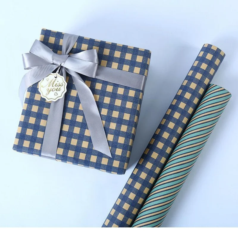 Papel de embrulho Kraft Vintage simples, aniversário de alta aparência e presente de Natal, oferta especial