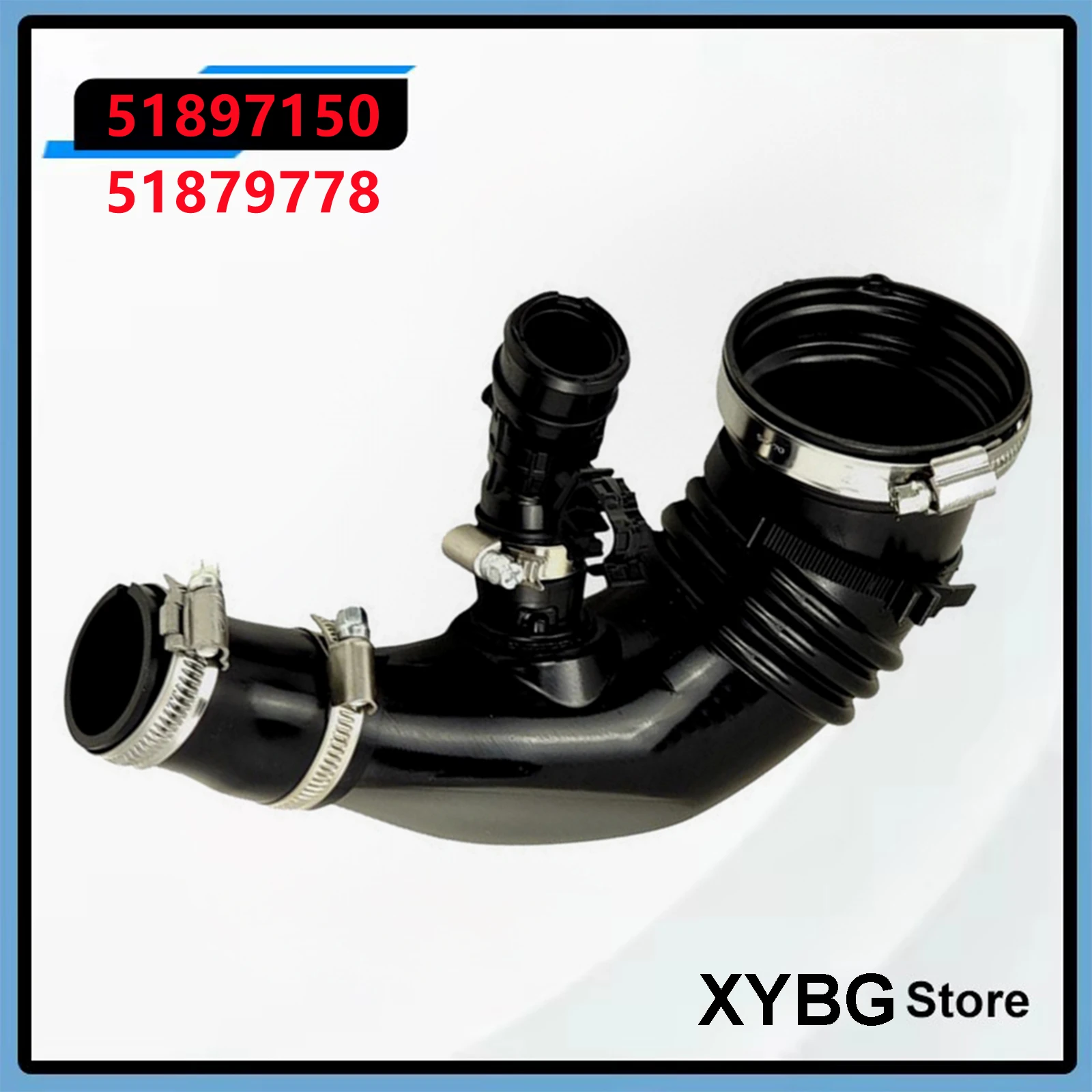 

for Fiat Doblo 500L Alfa Romeo Mito Nemo Bipper 1.3D Turbocharged Air Filter Intake Hose 51897150 51879778