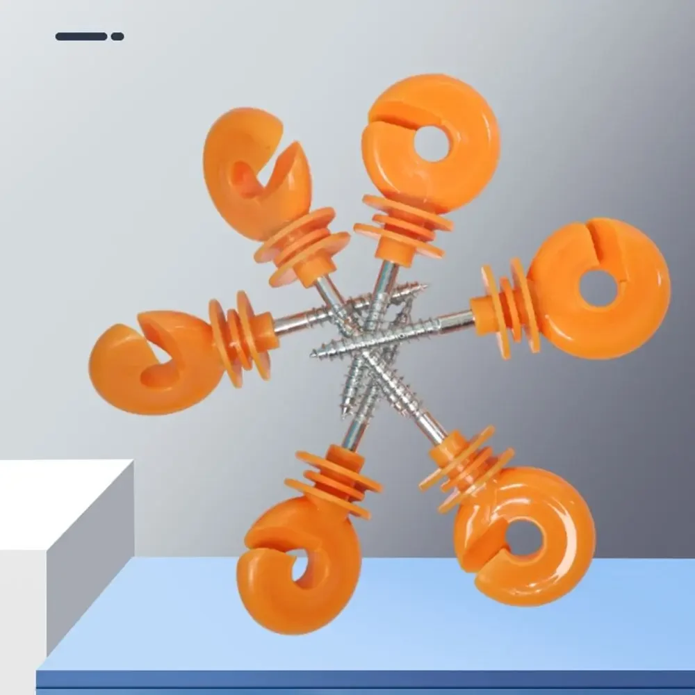 100 Uds tornillo de poste de madera gran aislamiento anillo de valla a prueba de sol herramienta de valla aislante aisladores de cercado eléctrico a prueba de lluvia