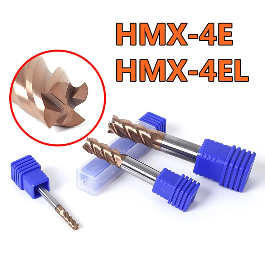 ZCC.CT HMX-4EL-D3.0/HMX-4EL-D4.0/HMX-4EL-D5.0/HMX-4EL-D6.0/HMX-4EL-D8.0 HMX-4EL Four blade straight shank Flat end mill 1PCS/BOX