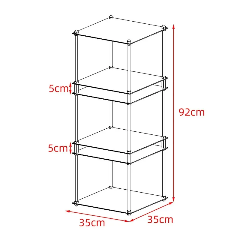 Bauhaus Modular Stainless Steel Floor Shelf Metal Side Table for Living Room Industrial Style Storage Rack Home Coffee Tables