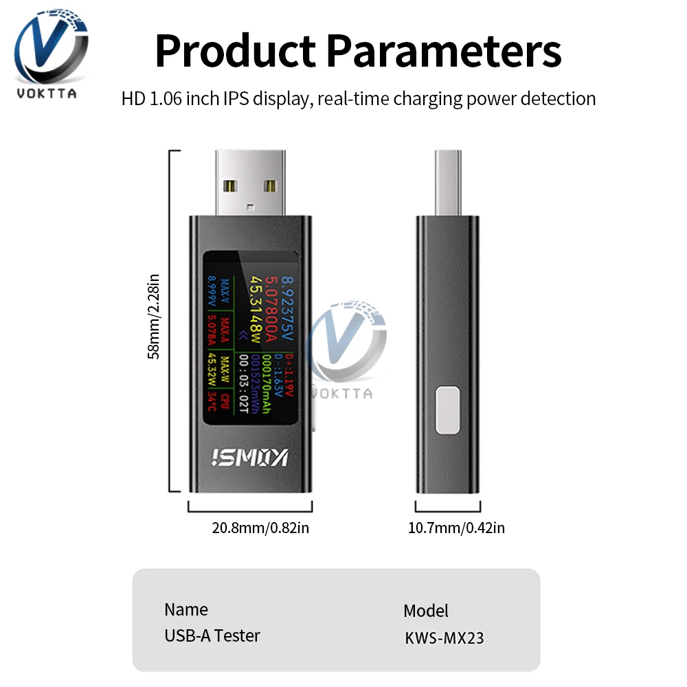 DC 4-30V 0-12A USB เครื่องทดสอบแรงดันไฟฟ้าโวลต์มิเตอร์แบบดิจิตอล Amperimetro Power Meter Power Bank Charger ตัวบ่งชี้โวลต์เครื่องตรวจจับ
