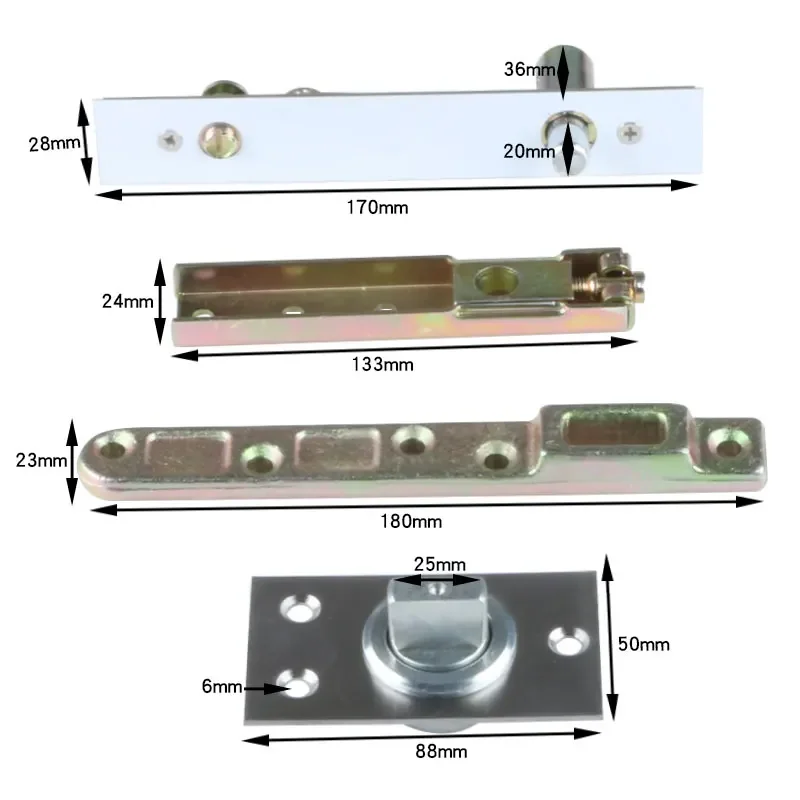100kg Heavy DutyWooden Door Invisible Floor Spring  360 Degree Rotation Stainless Steel  Hidden  Pivoting  Hinge