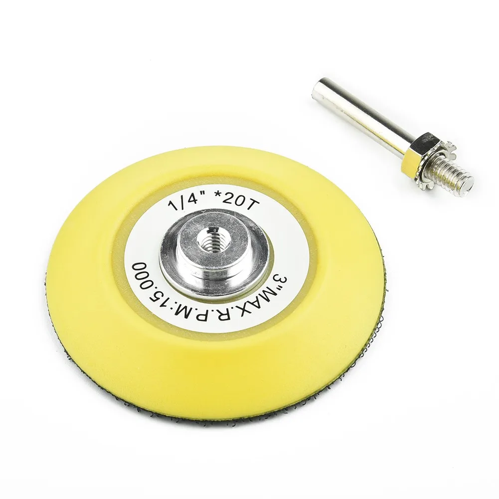 3 inch Backing Pad for Rotary Power Tools with M6 Thread and 6mm Shank for Sanding and Polishing Wood Metal Stone and Auto Parts