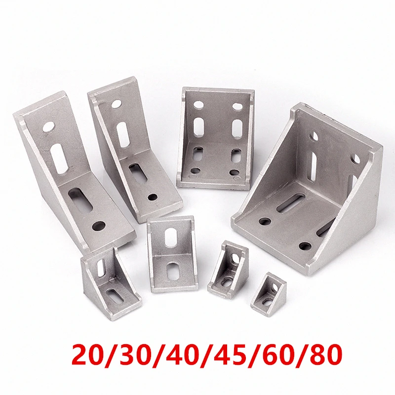 Aluminum Profile Corner Bracket Connector 2020 2028 2040 3030 3060 4040 4080 6060 CNC Machine Frame Accessories