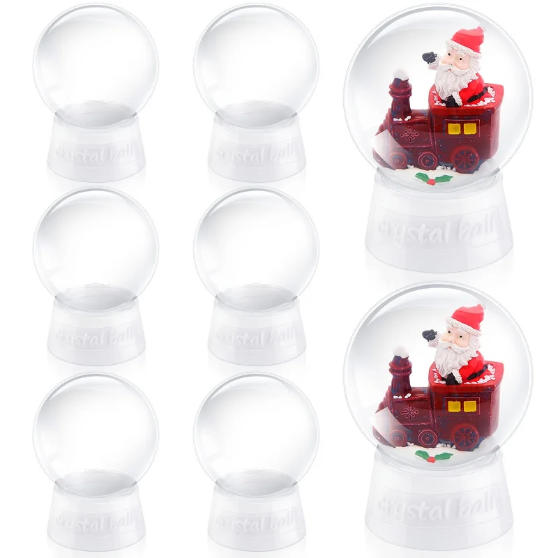 10-100Pcs Snow Globes Globe Empty Snow Globe Fillable Christmas Balls For DIY Crafts Christmas Home Decor Favor Gifts