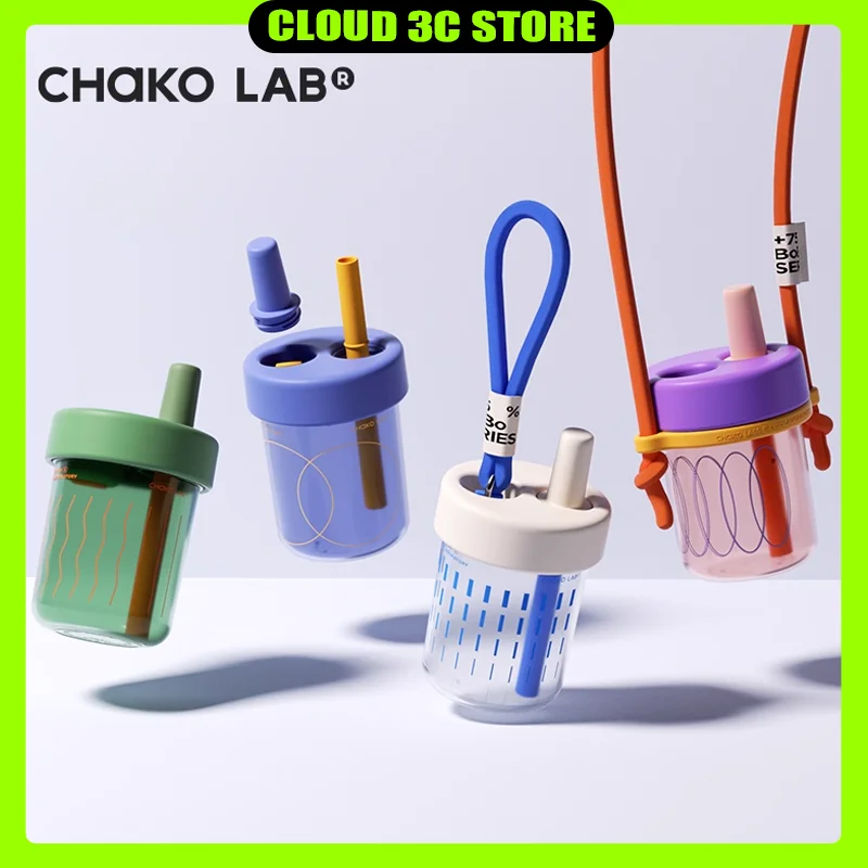 

CHaKOLAB Summer Sports Large Capacity Straw Cup Tritan Portable Sports Coffee Milk Tea Big Belly Water Cup Birthday Gift