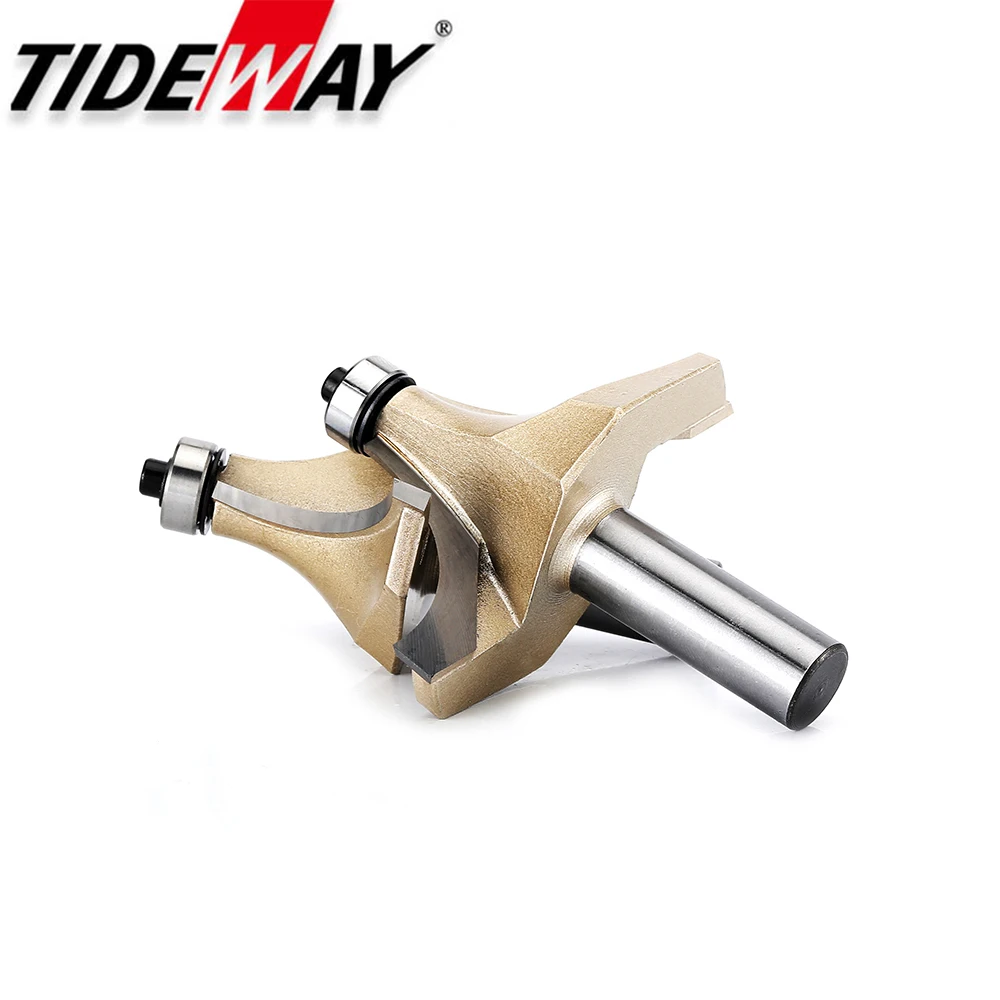 Tideway-broca de fresadora de carburo de tungsteno, herramienta de carpintería de madera, con rodamiento, redonda, CNC