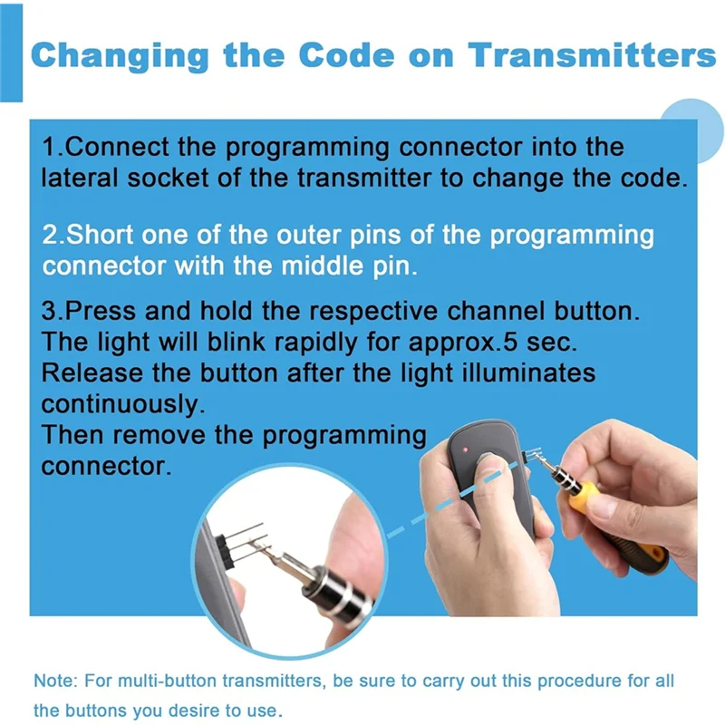 ELECT-2Pack Garage Door Opener Remotes For Synergy 380, 315Mhz Remote Transmitter Garage Door Remote Control