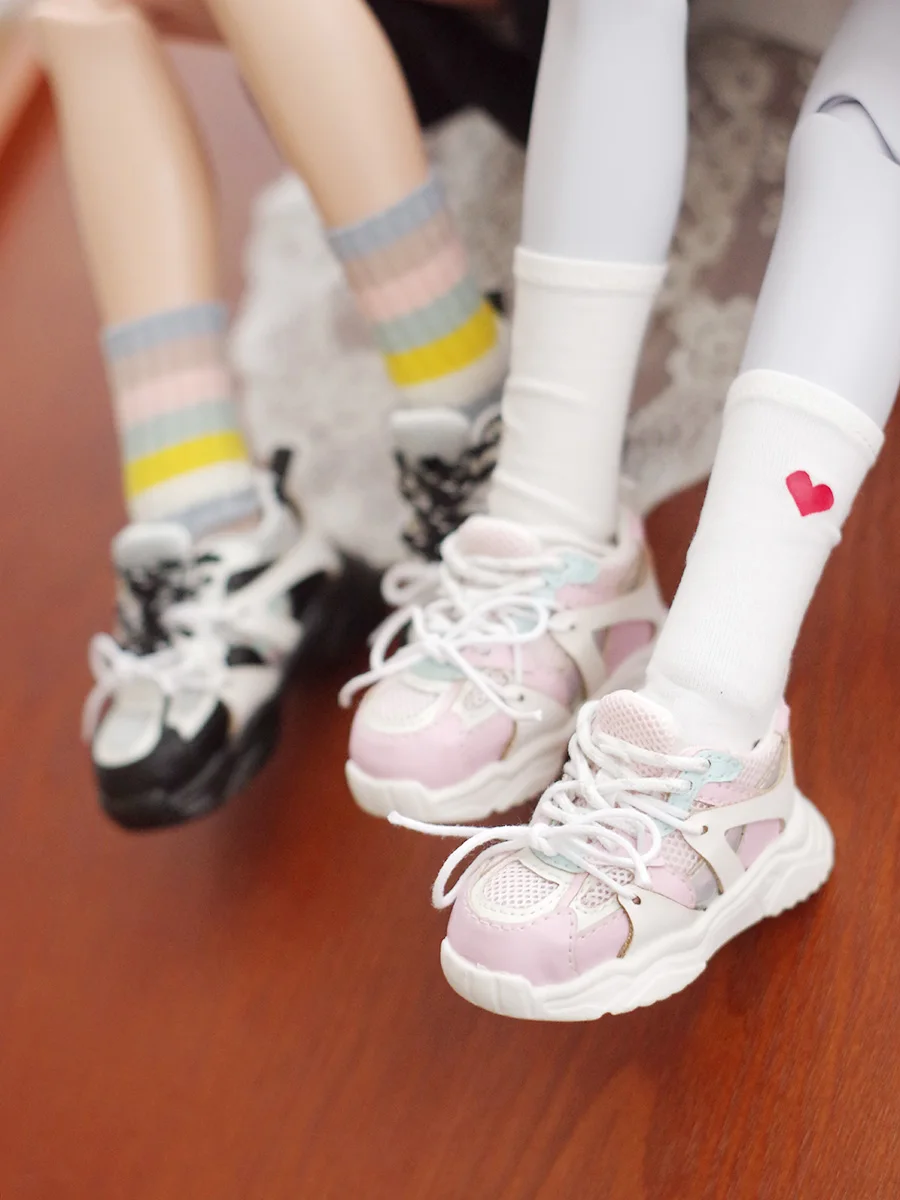 

BJD Shoes Doll Sports Shoes Double Shoelaces Laser Casual Shoes For 1/3 1/4 BJD SD DD MSD MDD SD17 Uncle POPO68 Doll