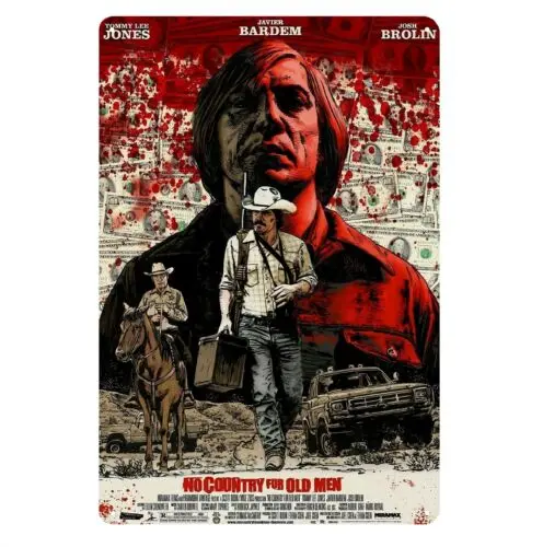 No Country For Old Men Movie Metal Poster Tin Sign 20x30cm