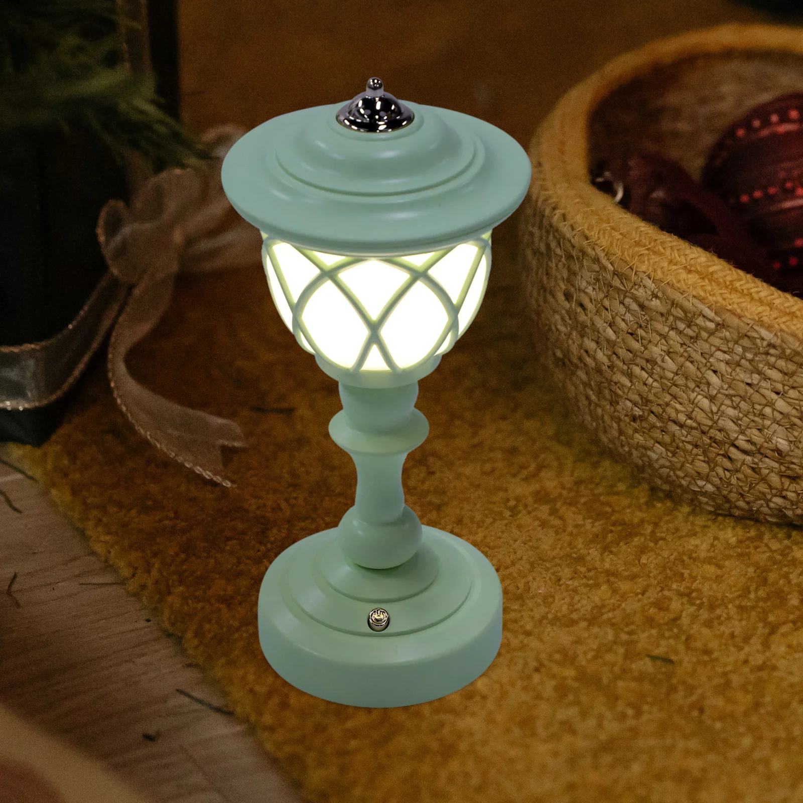 

Rechargeable Cartoon Night Light Mini Table Lamp 3 Color Adjustable Decorative Desktop Light For Bedroom Home Gift Compact