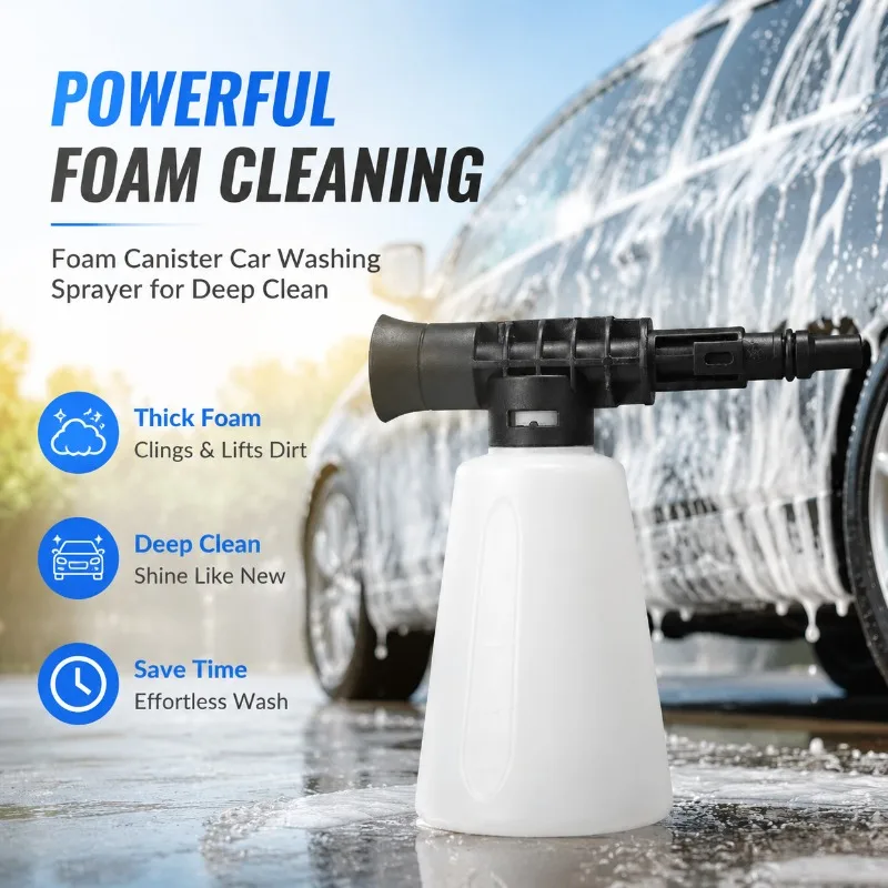 Lithium Battery Car Washer Foam Spray Pot Water Gun Auto Cleaning Suds Container Practical Vehicle Washing Gadget for Household