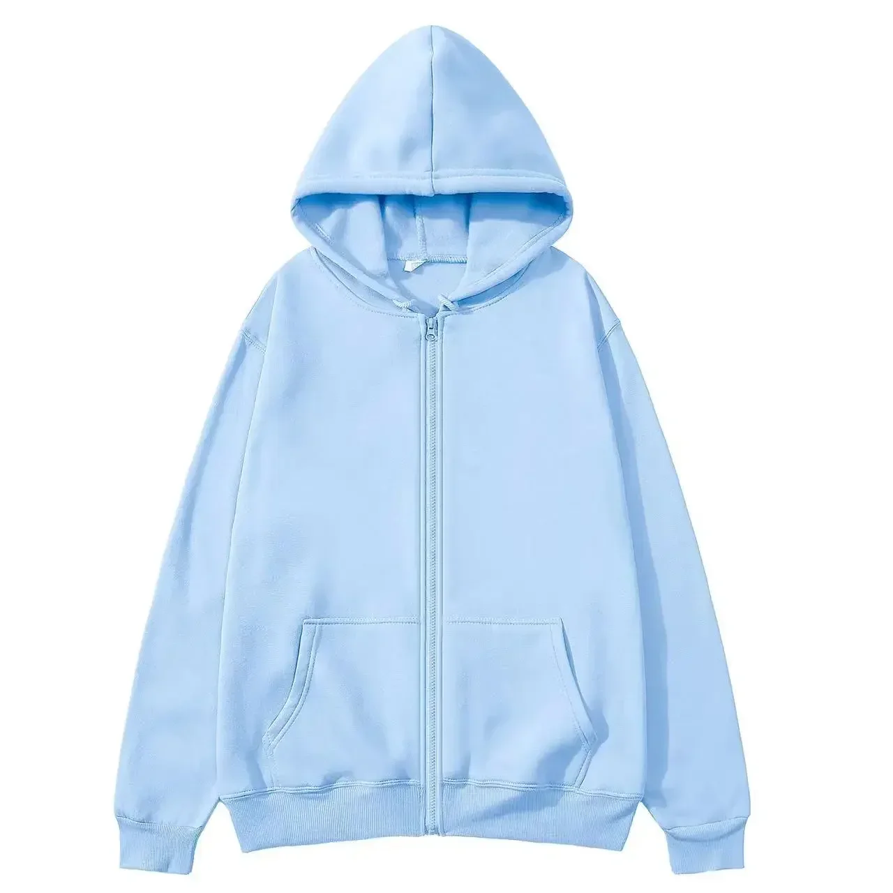 Herbst- und Wintermode für Herren, lässiger schwarzer, grauer und blauer Hoodie mit Reißverschluss, Hip-Hop-Streetwear-Sweatshirt, Skateboard-Hoodie für Herren/Damen – Detail 7