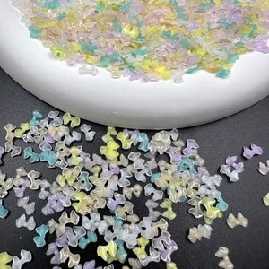 50 buah Hiasan Bagian Seni Kuku Busur Transparan Pita Resin Mini Berkilau Massal Berlian Imitasi Kuku DIY Aksesori Dekorasi Seni Kuku Musim Panas 6 pita kuku penjualan terbaik - №