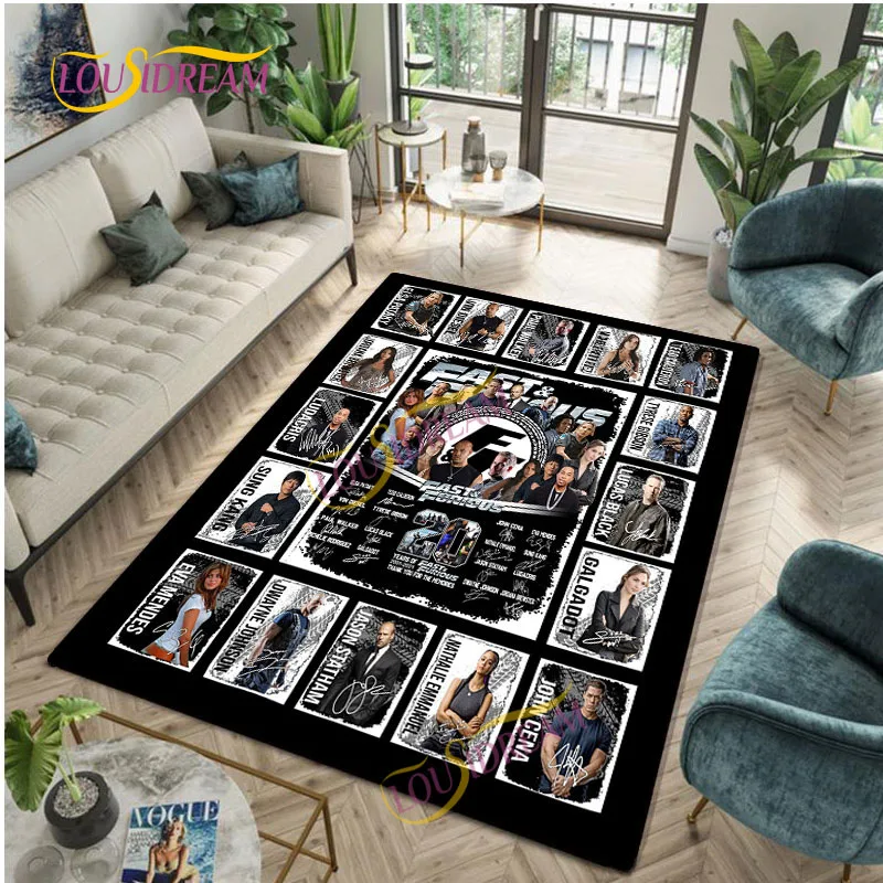 Living Room Fast & Furious Customizable Bedroom Decoration Children's Creeping Area Kitchen Washing Bathroom Non slip Carpet