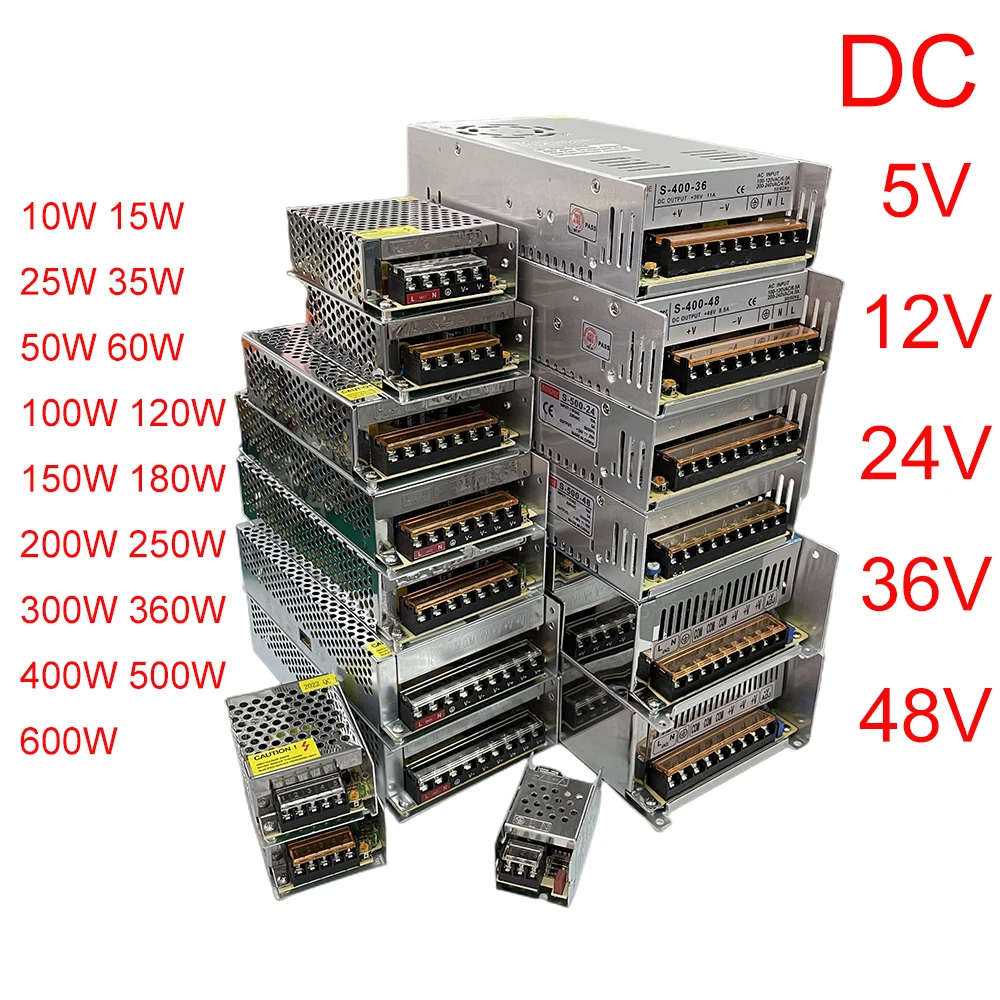 DC 5V 12V 24V 36V 48V Schaltnetzteil 220V bis 5 12 24 36 48 2A 3A 4A 5A 10A 15A 20A 30A 40A 50A 60A Transformatorleistung – Detail 6
