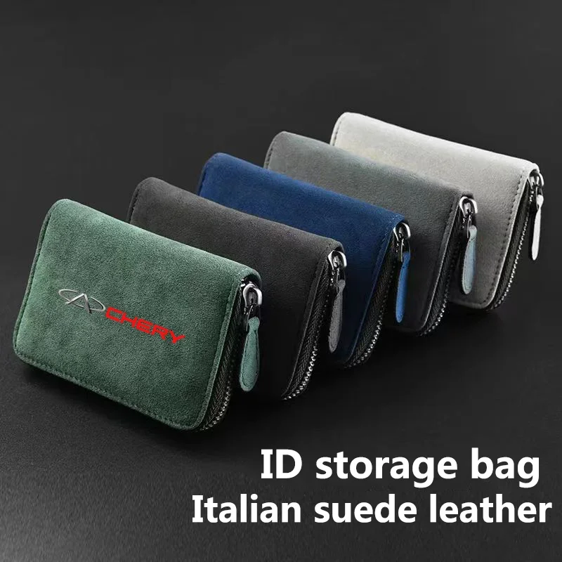 

Car Suede Leather Portable Storage Box Driver's License ID d Storage Bag for Chery Tiggo 8 Pro Storage Box Accessories
