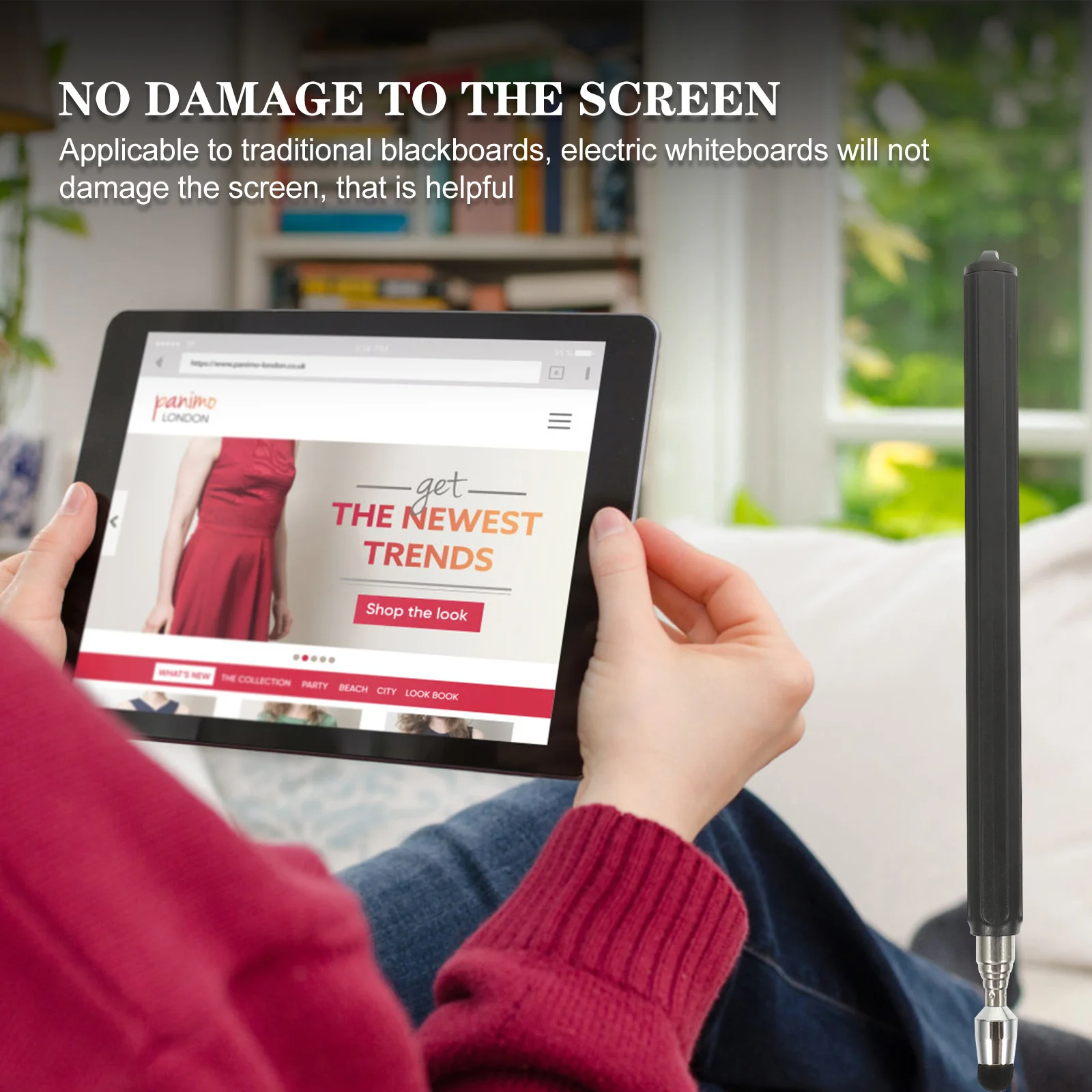 

Stainless Steel Retractable Teaching Pointer Comfortable Grip Non-Skid for Teachers Lectures Whiteboard Pointer