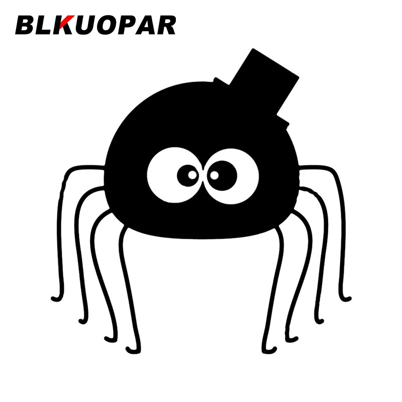 BLKUOPAR Halloween Spider Car Stickers Creative VAN Anime Decal Occlusion Scratch Sunscreen Laptop Refrigerator Car Goods