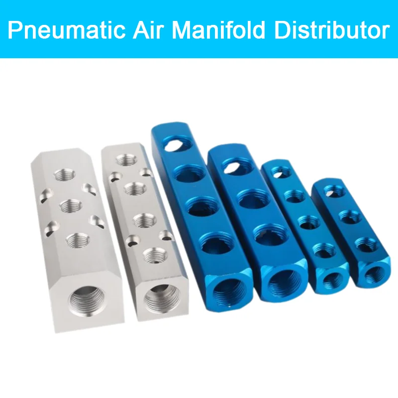 Versatile Pneumatic Manifold Splitter With Quick Connectors 1/8 1/4 3/8 1/2 Gas Source Branch Aluminum Manifold AL/SY-02/04/-2F